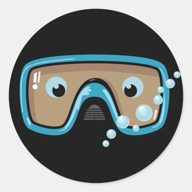 Goggles Classic Round Sticker (Front)