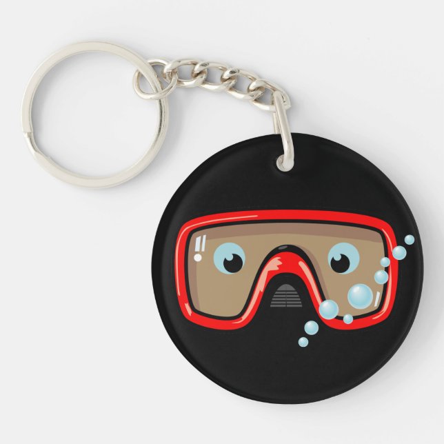 Goggles Personalised Keychain (Front)