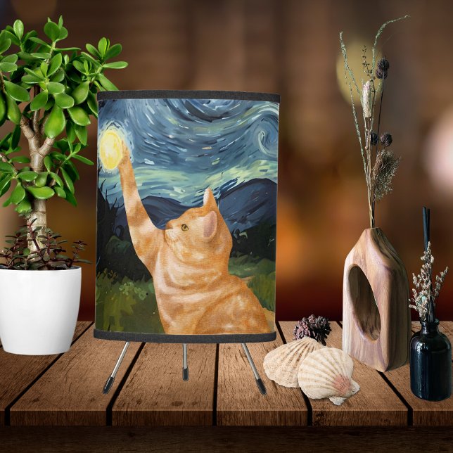 Gogh Kitty Starry Night Cat Tripod Lamp (Creator Uploaded)