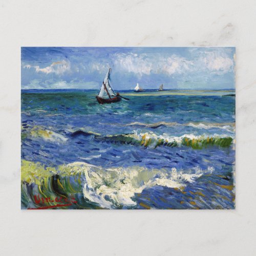 Gogh Seascape near Les Saintes_Maries_de_la_Mer Postcard