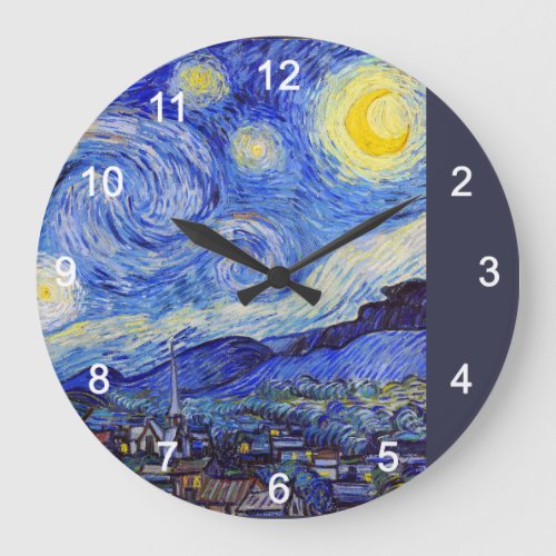 Gogh   Starry Night  Large Clock