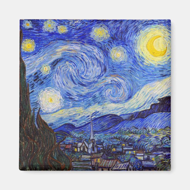Gogh , "Starry Night" Magnet (Front)