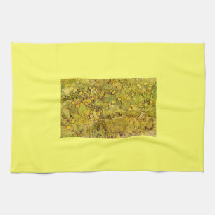Gogh Yellow Blossoms Whimsical Wedding Personalize Towel