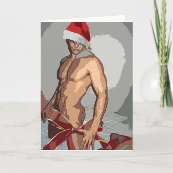_gogo-santa Holiday Card by LoveMale at Zazzle