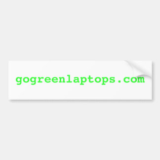 gogreenlaptops.com bumper sticker