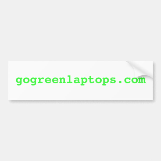 gogreenlaptops.com bumper sticker (Front)