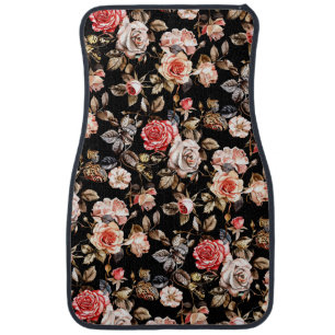 Gohic rose flower car floor mat