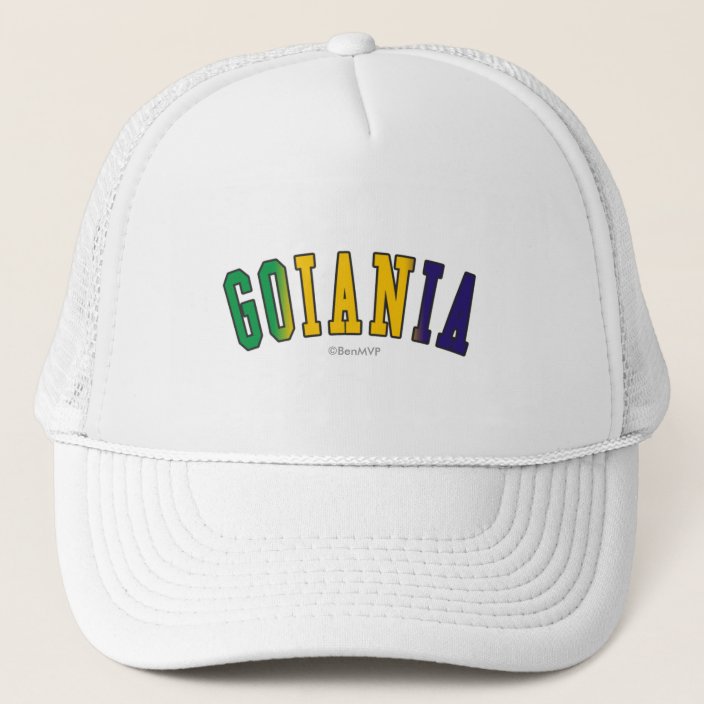 Goiania in Brazil National Flag Colors Hat