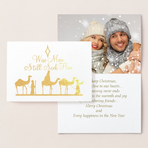 Goil Foil Photo Christmas Card Three Wisemen