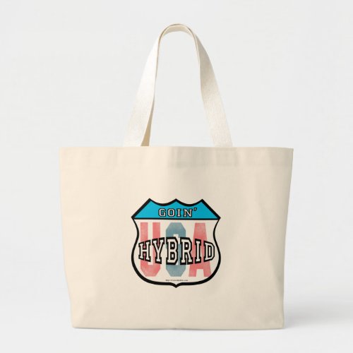 Goin Hybrid Patriotic Car Logo Art Large Tote Bag