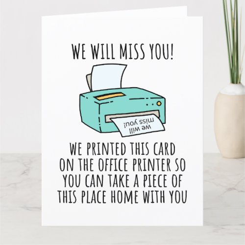 Going Away Card for Coworker or Boss Funny Going 