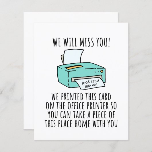 Going Away Card for Coworker or Boss, Funny Going (Front/Back)