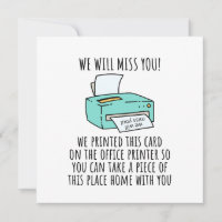 Going Away Card for Coworker or Boss, Funny Going