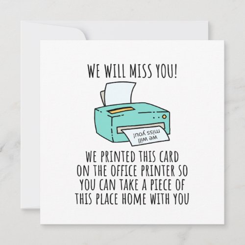 Going Away Card for Coworker or Boss Funny Going 