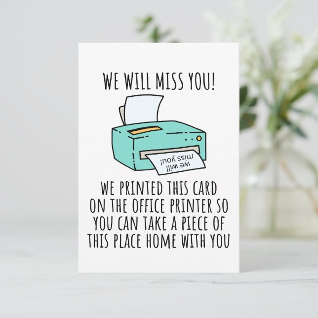 Going Away Card for Coworker or Boss, Funny Going  (Standing Front)