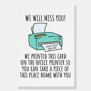 Going Away Card for Coworker or Boss, Funny Going  Foam Board