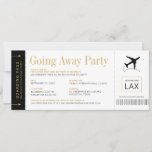 Going Away Party Boarding Pass Ticket Invitation