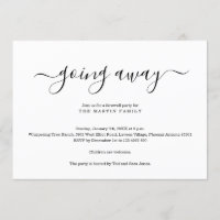 Going Away Party Invitation