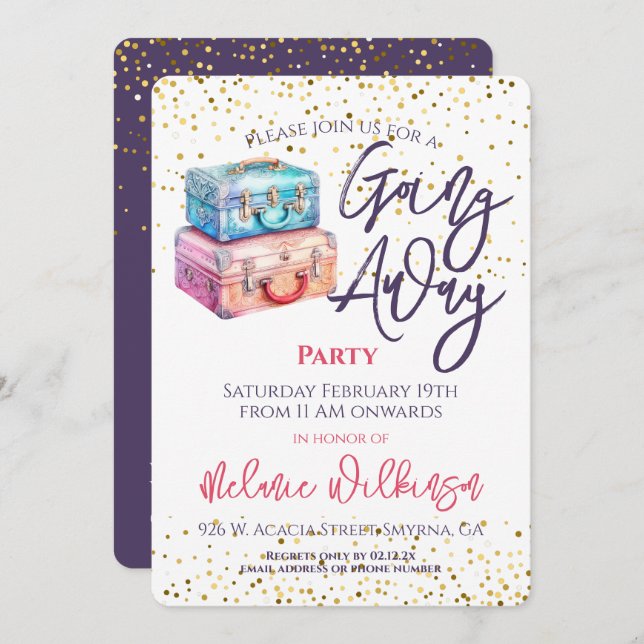 Going Away Party Invitation (Front/Back)