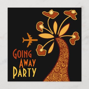 Going Away Party Invitation Card Motif Flower by pixibition at Zazzle