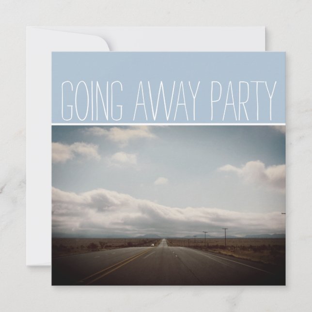 Going Away Party Road Trip Save The Date (Front)