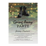 Going Away Soldier Boots Camouflage Invitation Going Away Soldier Boots Camouflage Invitation