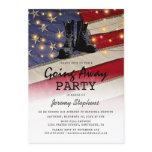 Going Away Soldier Patriotic Flag Invitation Going Away Soldier Patriotic Flag Invitation