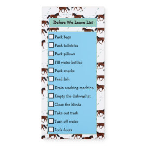 Going Away To do list Magnetic Notepad