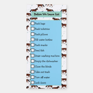 Going Away To do list Magnetic Notepad
