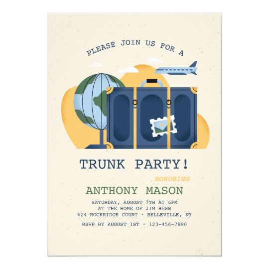 Going Away Trunk Party Invitations