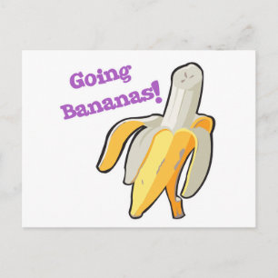 going bananas! banana postcard