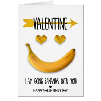 Going bananas over you Valentine's Day Card
