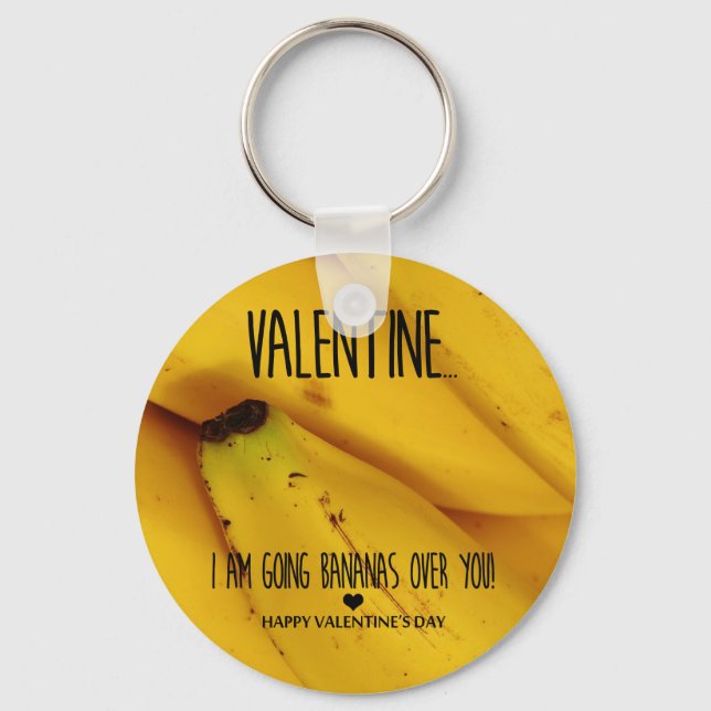 Going bananas over you Valentine's Day Keychain (Front)