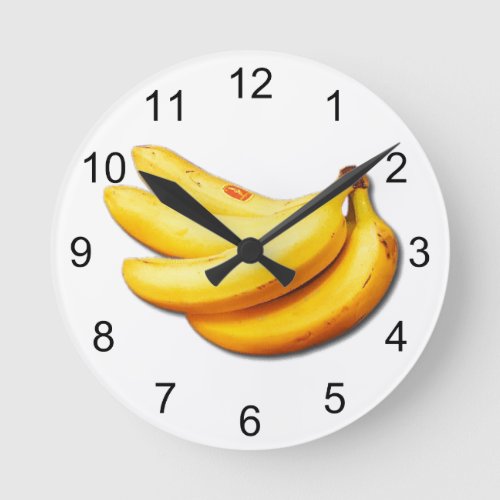 Going Bananas Round Clock