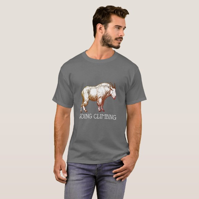 Going Climbing Mountain Goat T-Shirt (Front Full)