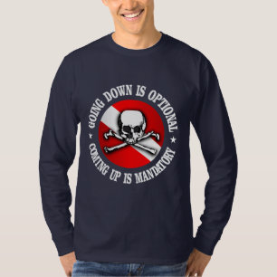 Going Down Is Optional (Skull) Apparel T-Shirt