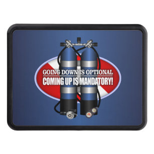Going Down Is Optional (ST) Trailer Hitch Cover