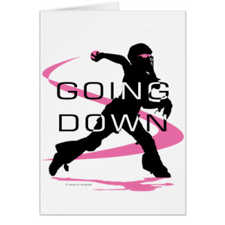 Going Down Pink Catcher Softball Cards