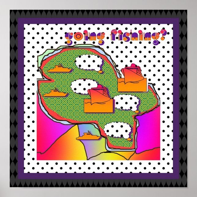 Going Fishing Polka Dots  Poster (Front)