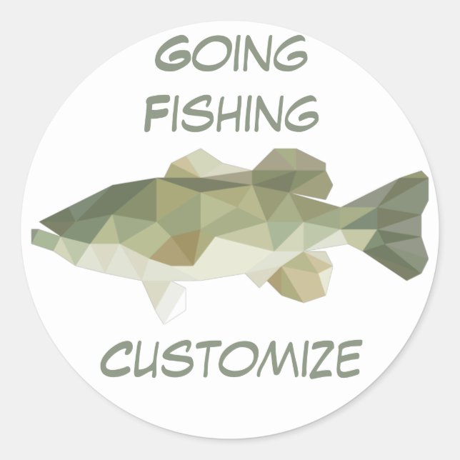Going fishing Thunder_Cove Classic Round Sticker (Front)