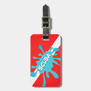 GOING FOR A SCUBA SPLASH. DIVERS LUGGAGE TAG