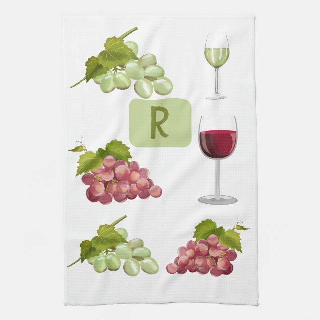 Going Gaga Over Grapes  Kitchen Towel (Vertical)