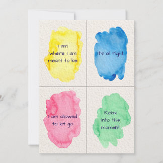 Going General Watercolor Affirmation Set Cards