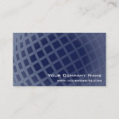 Going Global Elegant Dark Blue Modern Corporate Business Card (Back)