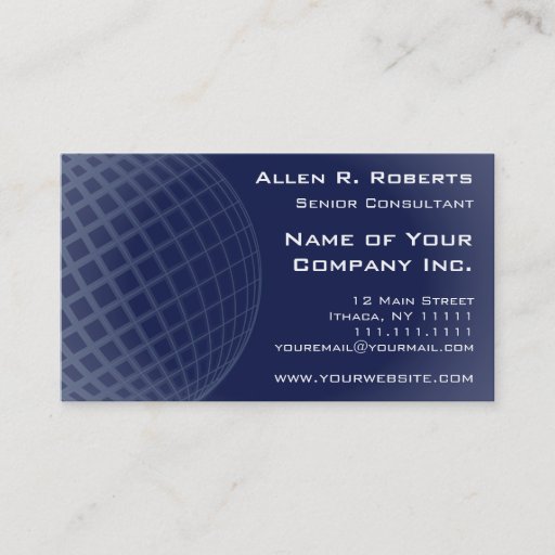 Customizable Going Global Elegant Dark Blue Modern Corporate Business Cards