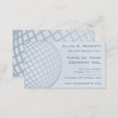 Going Global Elegant Pale Blue Modern Corporate Business Card (Front/Back)