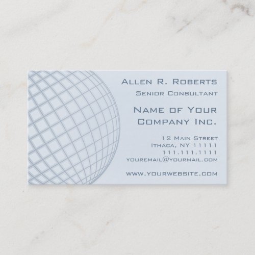 Going Global Elegant Pale Blue Modern Corporate Business Card