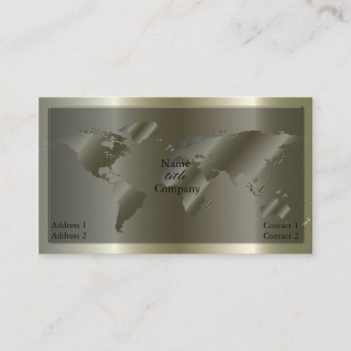 Going Global /silver business card