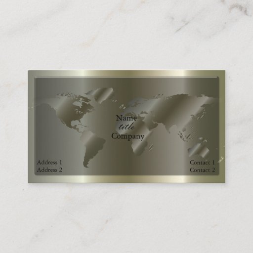 Customizable Going Global /silver business card
