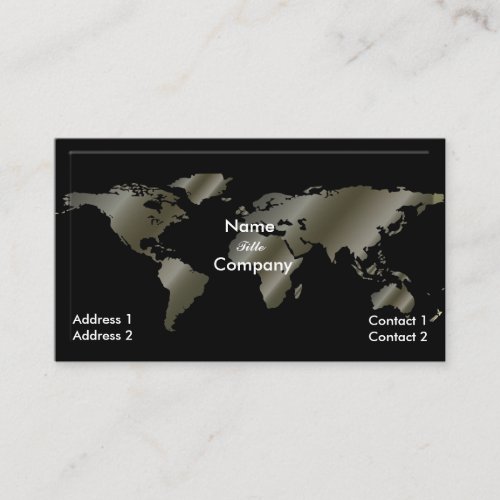 Going Global /silver business card